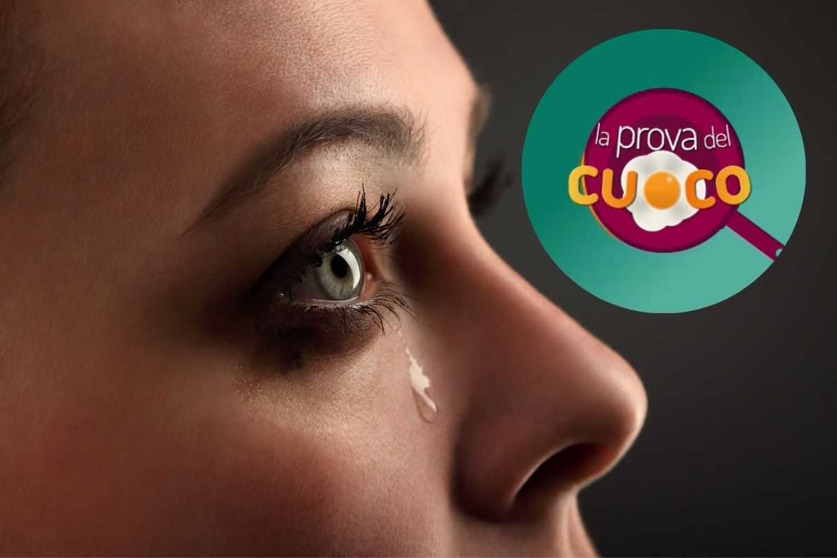 occhi piangono e logo prova del cuoco