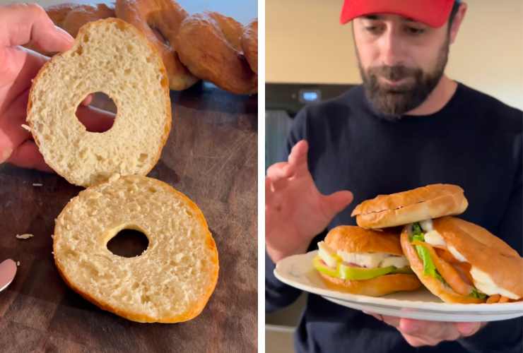 collage di Roberto Valbuzzi con i Bagel