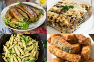 collage di ricette a base di zucchine