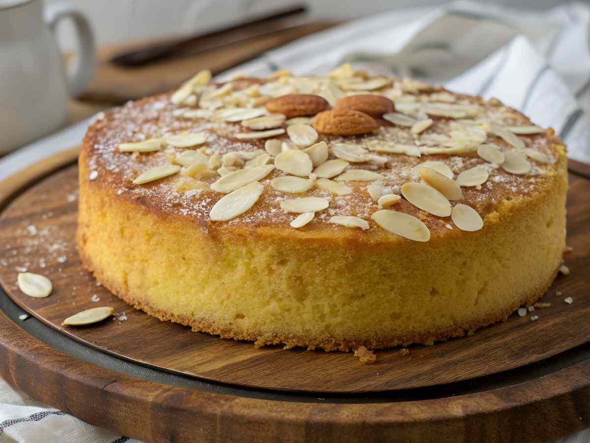 torta con mandorle in scaglie