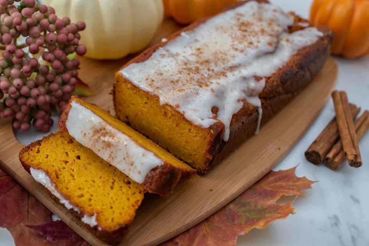 plumcake alla zucca semplice con glassa